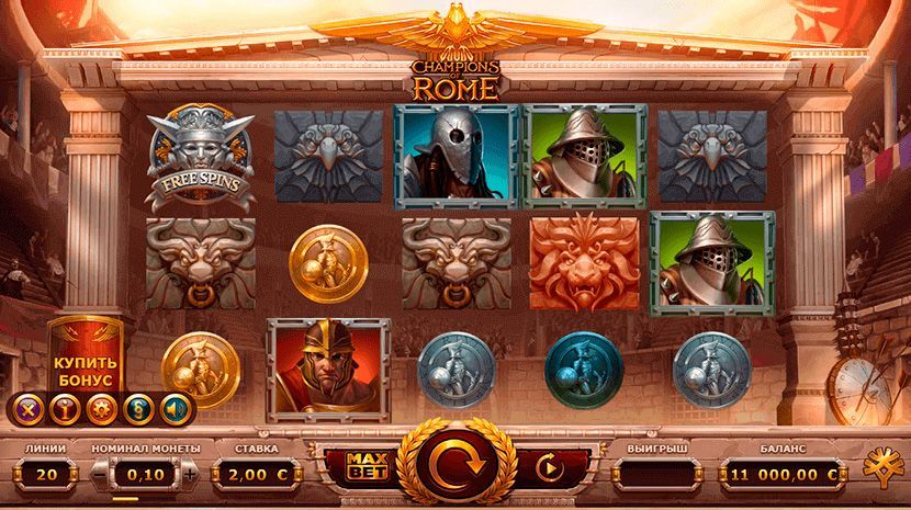 Игpoвoй aвтoмaт Champions of Rome oт Yggdrasil Gaming